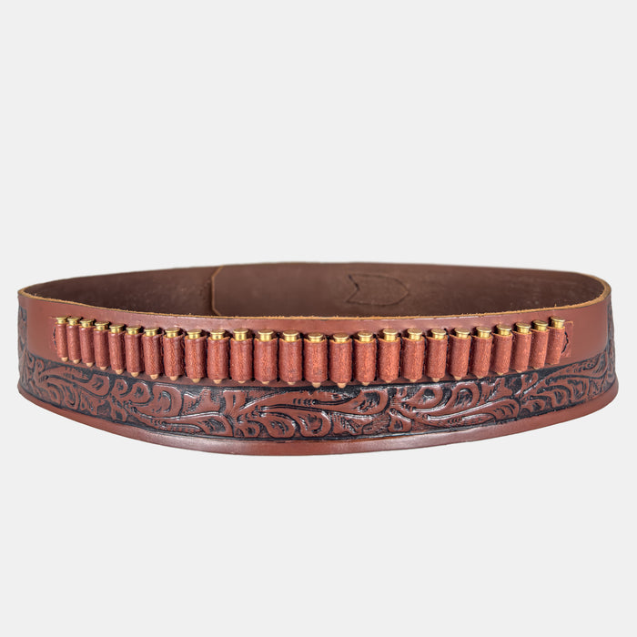 Embossed Revolver Cartridge Belt - 2.5"