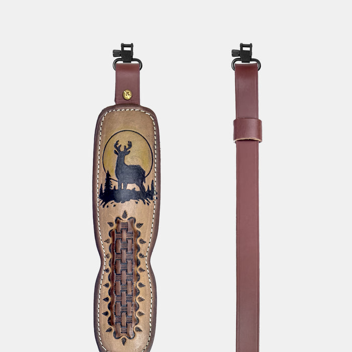 Trophy Custom Padded Rifle Sling - Moon Deer